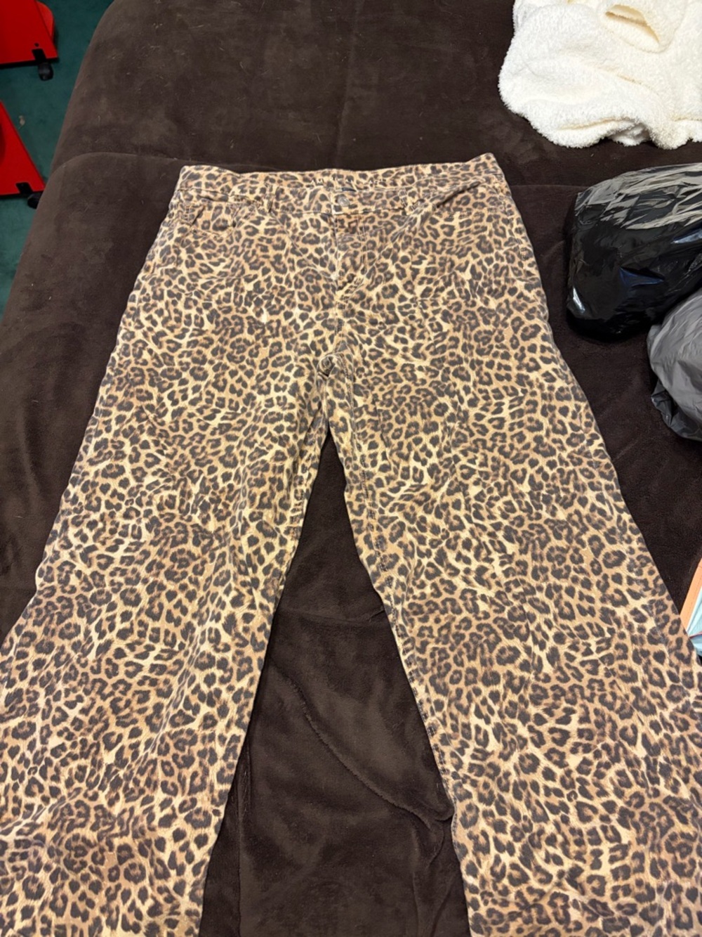 American Eagle Outfitters Leopard Print Stretch Leggings - Brown/Tan